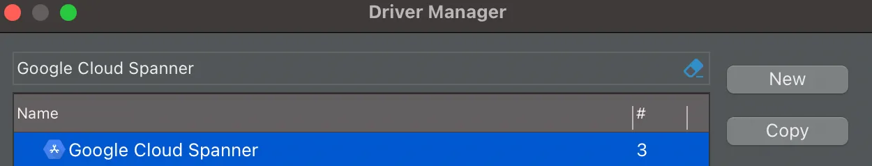 Copy DBeaver Google Spanner Driver