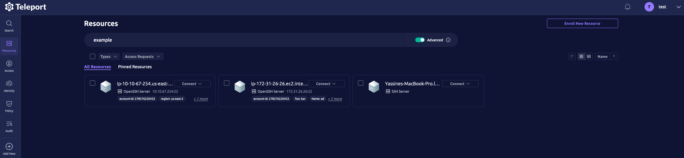 Web UI의 두 서버